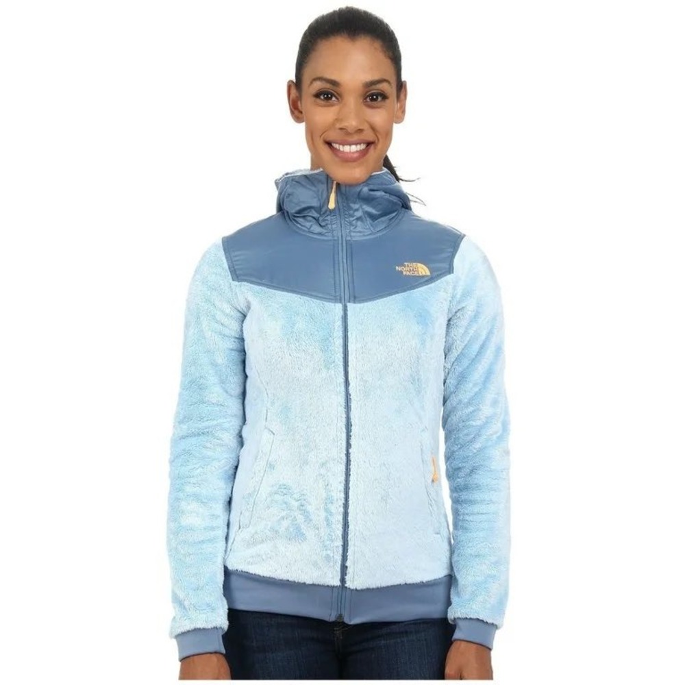 The North Face Oso Blue Full-Zip Hoodie Jacket Plush Fleece Size Small